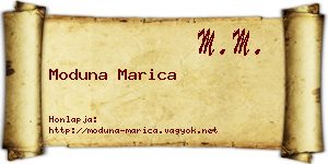 Moduna Marica névjegykártya